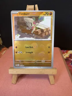 047/086 Timburr : (Poke Ball Holo) Card : SV-10.5 Black Bolt : Pokemon TCG - Image 1