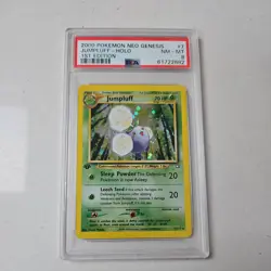 Jumpluff PSA 8 Pokemon Card 7/111 Neo Genesis 1st Edition Rare Holo 2000 NM-MT - Image 1