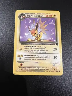 Dark Jolteon 38/82 Team Rocket Unlimited 2000 Pokemon Card Uncommon NM - Image 1