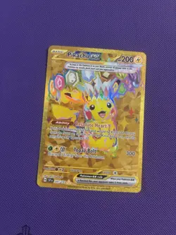 Pokemon TCG Pikachu EX Surging Sparks Holo Hyper Rare Gold 247/191 NM - Image 3