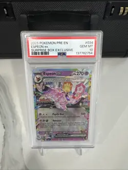 2025 Pokemon PRE EN Espeon EX Surprise Box Exclusive PSA 10 💎💎💎 - Image 1