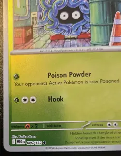 Tangela 006/132 Reverse Holo Common Mega Evolution Pokemon TCG - Image 4