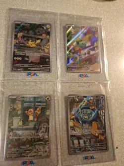 Pikachu,Charmander,Squirtle, and Bulbasaur NM illustration Rare Sir Pokemon 151 - Image 1