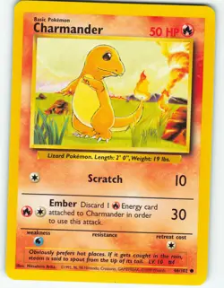 Charmander - 46/102 Base Set - Pokemon TCG - 1999 - Image 1