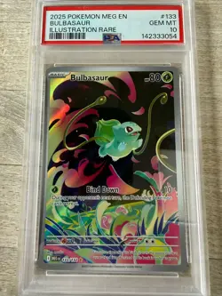 Pokemon TCG Bulbasaur 133/132 Mega Evolution Illustration Rare PSA 10 GEM MINT - Image 1