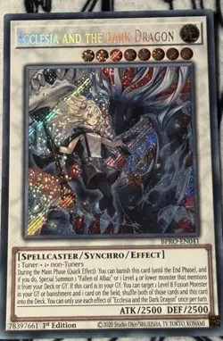 BPRO-EN041 Ecclesia and the Dark Dragon : Secret Rare 1st Edition Mint Yu Gi Oh - Image 1