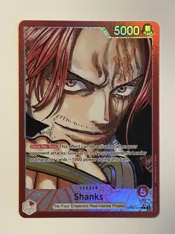 ONE PIECE TCG: Shanks OP09-001 Leader Parallel Alt Art English - NM - Image 1