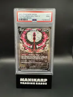 Galarian Moltres V Alt Art SWSH Chilling Reign 177/198 Pokemon Card PSA 9 - Image 1