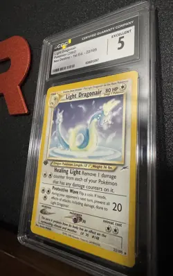 Light Dragonair 22/105 Neo Destiny First Edition Pokemon Card CGC 5 Graded - Image 2