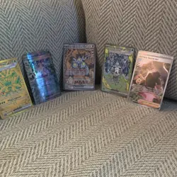 Pokemon TCG 5 Card Lot - Janine's Secret Art, Full Art Holo, Grass, English - Image 1