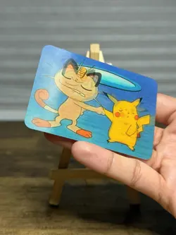 Pokemon Pikachu & Meowth Lenticular Viz Video Promo 3D Card - PIKA-0032D/DVD VHS - Image 2