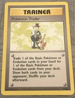 Pokemon Trader 77/102 Rare Base Set Pokemon Card LP+. SHARP CARD. SEE PICS LP+ - Image 1