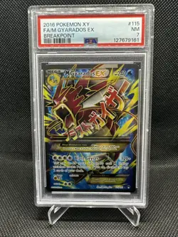 Pokemon Mega M Gyarados EX Full Art Ultra Card 115/122 Breakpoint - Image 1
