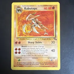 Pokemon TCG Kabutops 24/62 Fossil Unlimited Non-Holo Card LP - Image 1