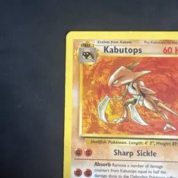 Pokemon TCG Kabutops 24/62 Fossil Unlimited Non-Holo Card LP - Image 2