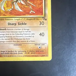 Pokemon TCG Kabutops 24/62 Fossil Unlimited Non-Holo Card LP - Image 4