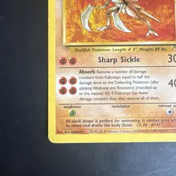 Pokemon TCG Kabutops 24/62 Fossil Unlimited Non-Holo Card LP - Image 5