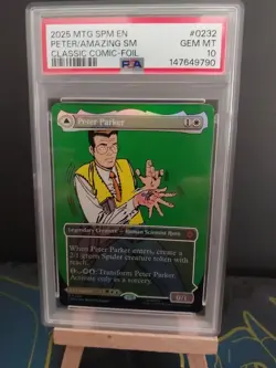 2025 MTG MARVEL'S SPIDER-MAN #0232 AMAZING SPIDER-MAN/PETER PARKER PSA 10 - Image 1