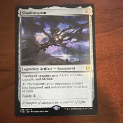Wizards Shadowspear Rare Legendary Artifact Theros Beyond Death Regular 236 MTG - Image 1