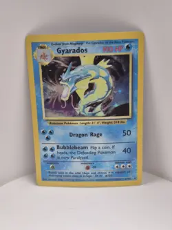 Pokemon TCG Gyarados 6/102 Base Set Unlimited Holo Rare MP - Image 1