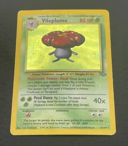 Vileplume 15/64 Jungle Holo Rare Unlimited Pokemon Card Moderate Play MP - Image 3