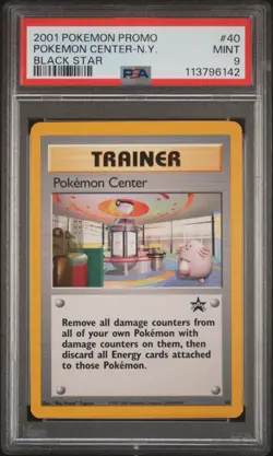 Pokemon Center-N.Y. Pokemon Promo Black Star 40 NM PSA MINT 9 6142 - Image 1