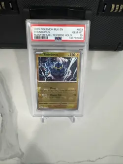 2025 Pokemon BLK EN Thunderous Master Ball Reverse Holo PSA 10 💎💎💎 - Image 1
