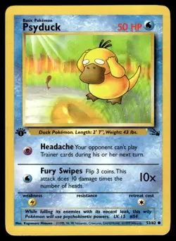 1999 Classic - Fossil First 1st Edition UNplayed Psyduck #53 - Image 1