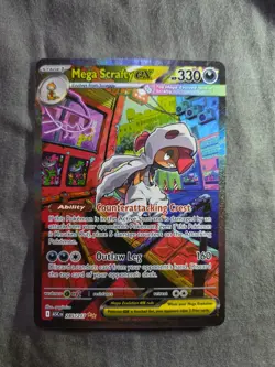 Pokemon Mega Scrafty EX Full Art Holo Secret Rare ASC 285/217 330 HP Stage 1 - Image 1