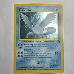 Pokemon Articuno Fossil Holo Rare Unlimited 2/62 70 HP Moderately Played - Image 1