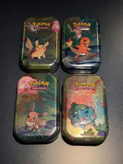 Pokemon Kanto Friends Mini Tins Lot of 4 - Image 1