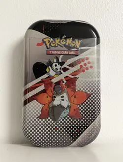 Pokemon TCG Black Bolt White Flare 10.5 Mini Tin Volcarona/Emolga New Sealed - Image 1