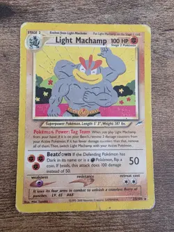 Light Machamp 25/105 - Neo Destiny - Pokemon - Rare - DMG - Image 1