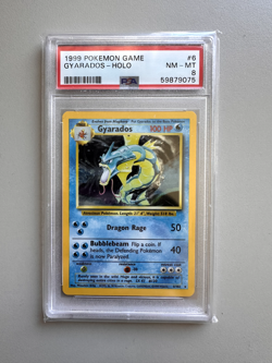 Pokemon TCG Gyarados Base Set 6/102 Holo Unlimited Holo Rare PSA 8 - Image 1