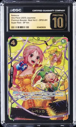 2025 ONE PIECE JPN PREM BOOSTER: BEST VOL.2 #OP05-091 REBECCA CGC 10 PRISTINE - Image 1