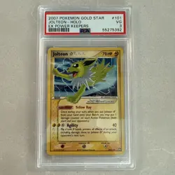Jolteon Gold Star 2007 Pokemon EX Power Keepers #101 Holo PSA 3 Ultra Rare - Image 1