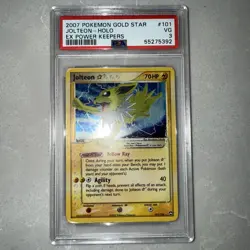 Jolteon Gold Star 2007 Pokemon EX Power Keepers #101 Holo PSA 3 Ultra Rare - Image 2