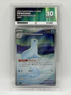Ace 10 Dewgong 097/094 Phantasmal Flames Illustration Rare Pokemon TCG Card - Image 1
