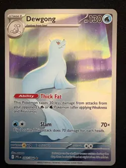 Pokemon TCG - Dewgong 097/094 Phantasmal Flames Illustration Rare Holo English - Image 1