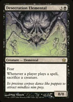 MTG NM English Desecration Elemental (5DN-045) - Fifth Dawn - Image 1