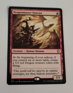 MtG Dragonmaster Outcast (AFC-124) Mythic Rare English MINT - Image 1
