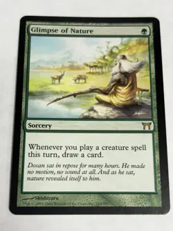 Glimpse of Nature MTG Champions of Kamigawa SP/NM Free Shipping! - Image 1