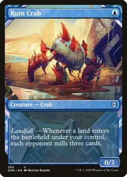 Ruin Crab (Showcase) NM Zendikar Rising [ZNR] MTG Uncommon #295 Blue Regular - Image 1
