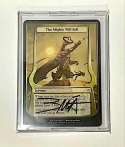 MTG Magic Oversized Artist Proof AP Signed Volkan Baga / The Mighty Will Fall - Image 1