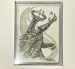 MTG Magic Oversized Artist Proof AP Signed Volkan Baga / The Mighty Will Fall - Image 2