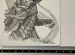 MTG Magic Oversized Artist Proof AP Signed Volkan Baga / The Mighty Will Fall - Image 4