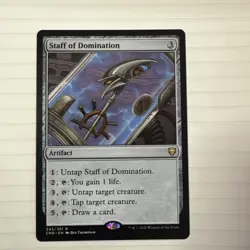 MTG Commander Legends Staff of Dominance Rare Card - Image 1