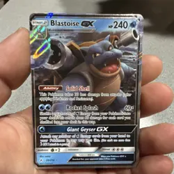 Pokemon Blastoise GX 35/214 Sm-Unbroken Bonds Ultra Rare Holo 240 HP Card - Image 1