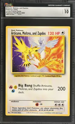 POKEMON: WB STORE "JUMBO" MOVIE PROMO CARD !!! (2000) CGC "GEM MINT 10" !!! - Image 1