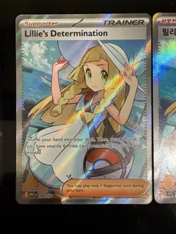 Pokemon TCG Card Lillie's Determination English And Korean Ultra Rare AR - NM + - Image 2